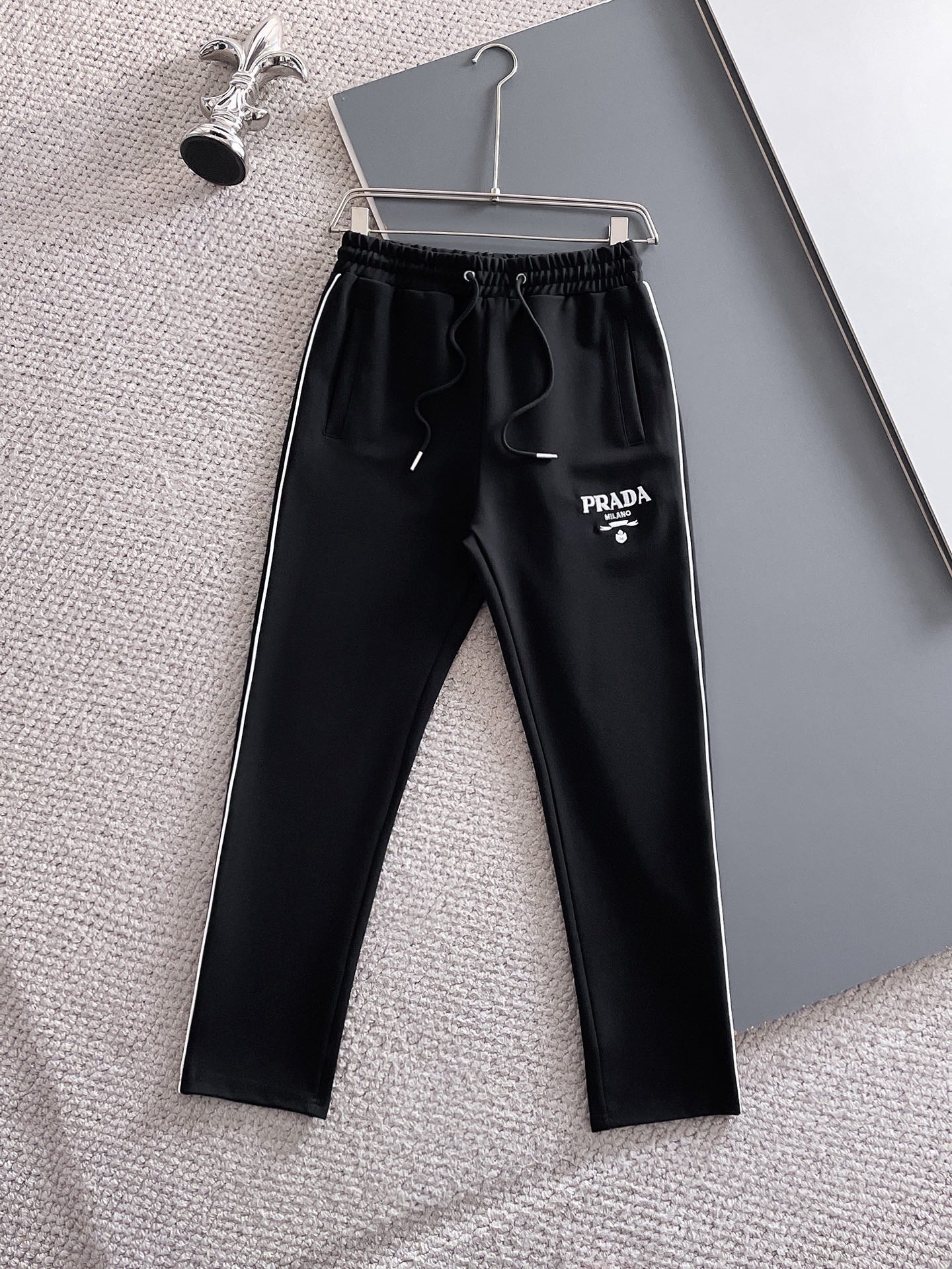 Prada Milano Tracksuit Set - Black Technical Knit Piping Zip
