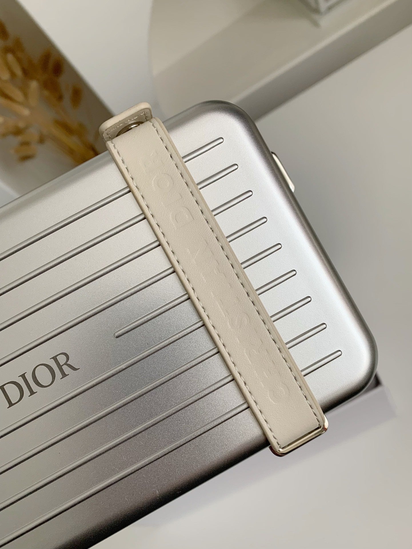 Dior aluminum clutch sale