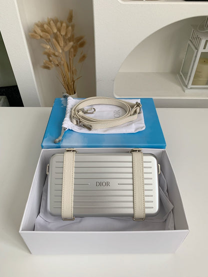 Dior and RIMOWA Personal Clutch Bag in Aluminum.