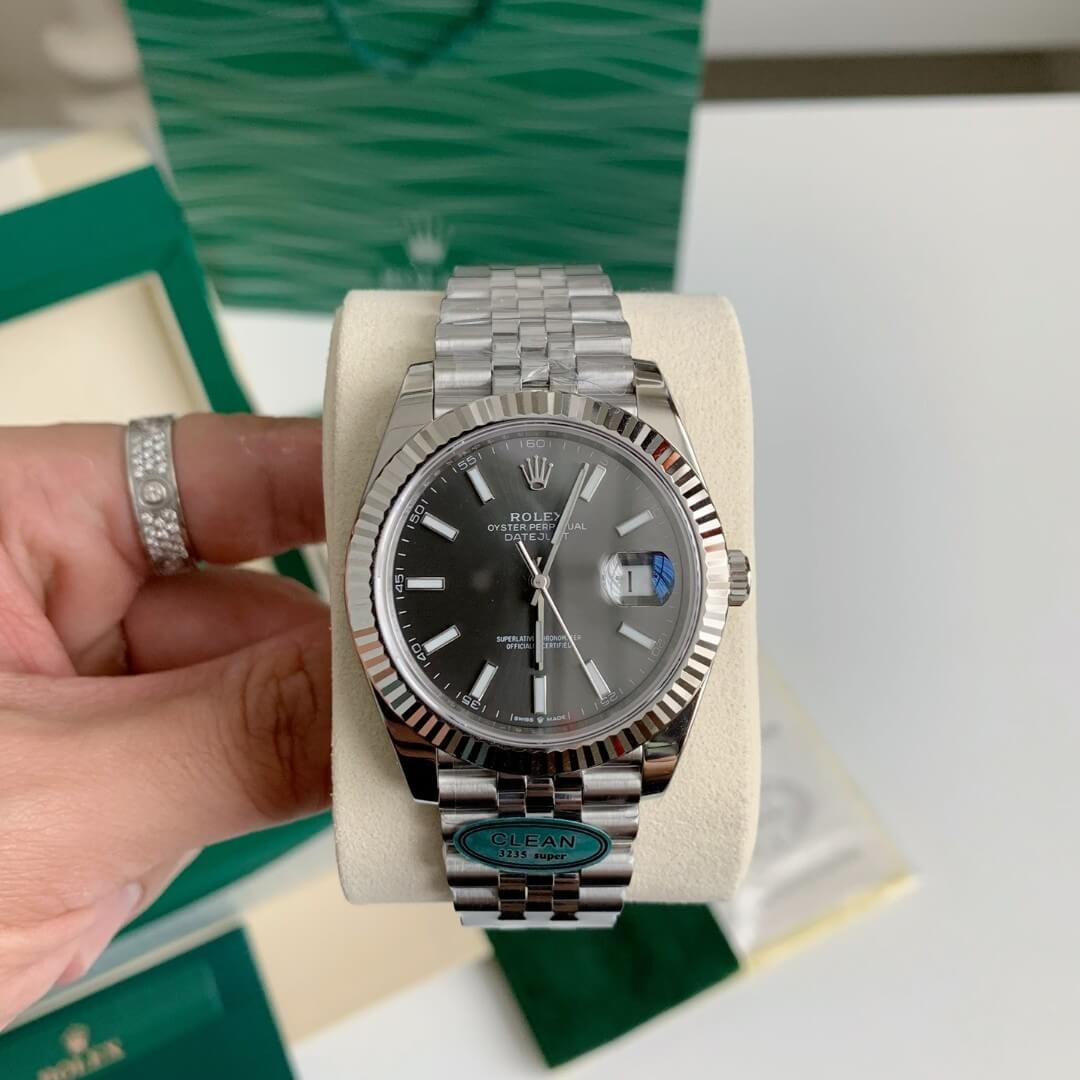 Rolex Datejust 41 Ref. 126334 – Slate Dial, Fluted Bezel & Jubilee Bracelet
