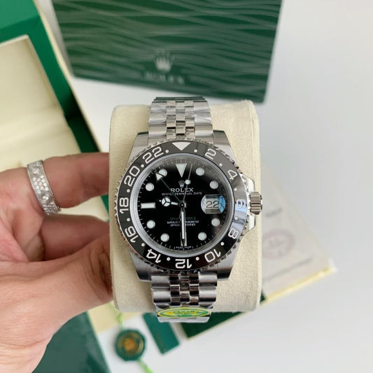 Rolex GMT-Master II Ref. 126710GRNR – Black & Grey Bezel "Bruce Wayne," Jubilee Bracelet
