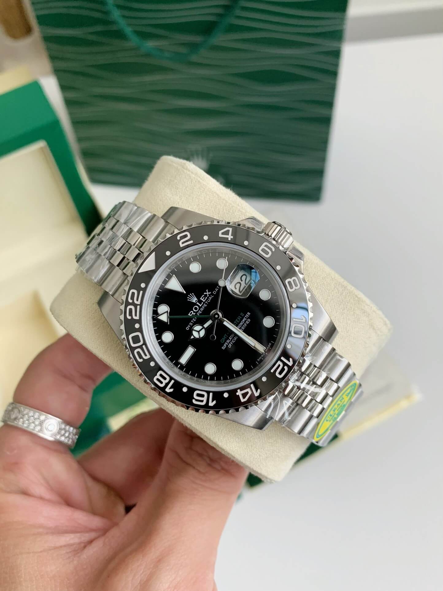 Rolex GMT-Master II Ref. 126710GRNR – Black & Grey Bezel "Bruce Wayne," Jubilee Bracelet