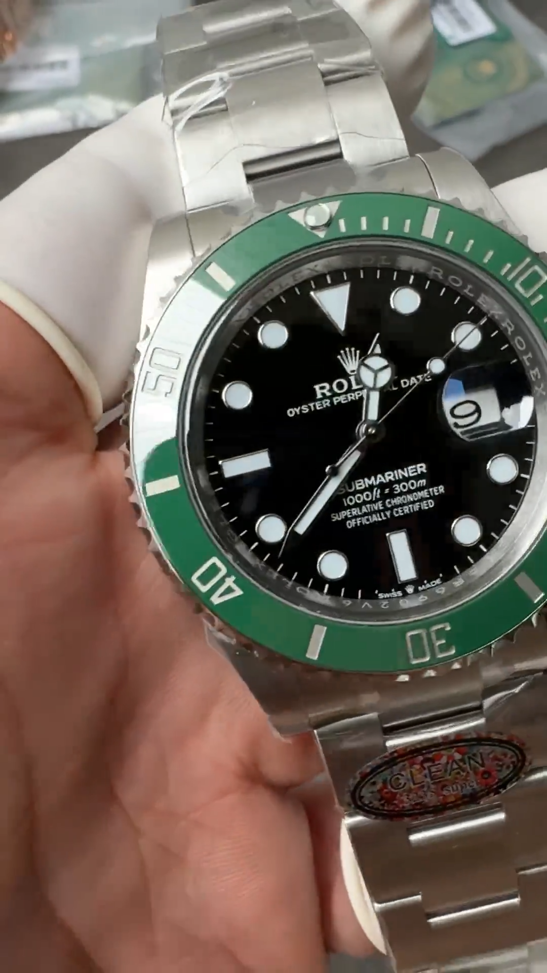 Rolex Submariner Date Ref. 126610LV – Oystersteel, Black Dial with Green Cerachrom Bezel