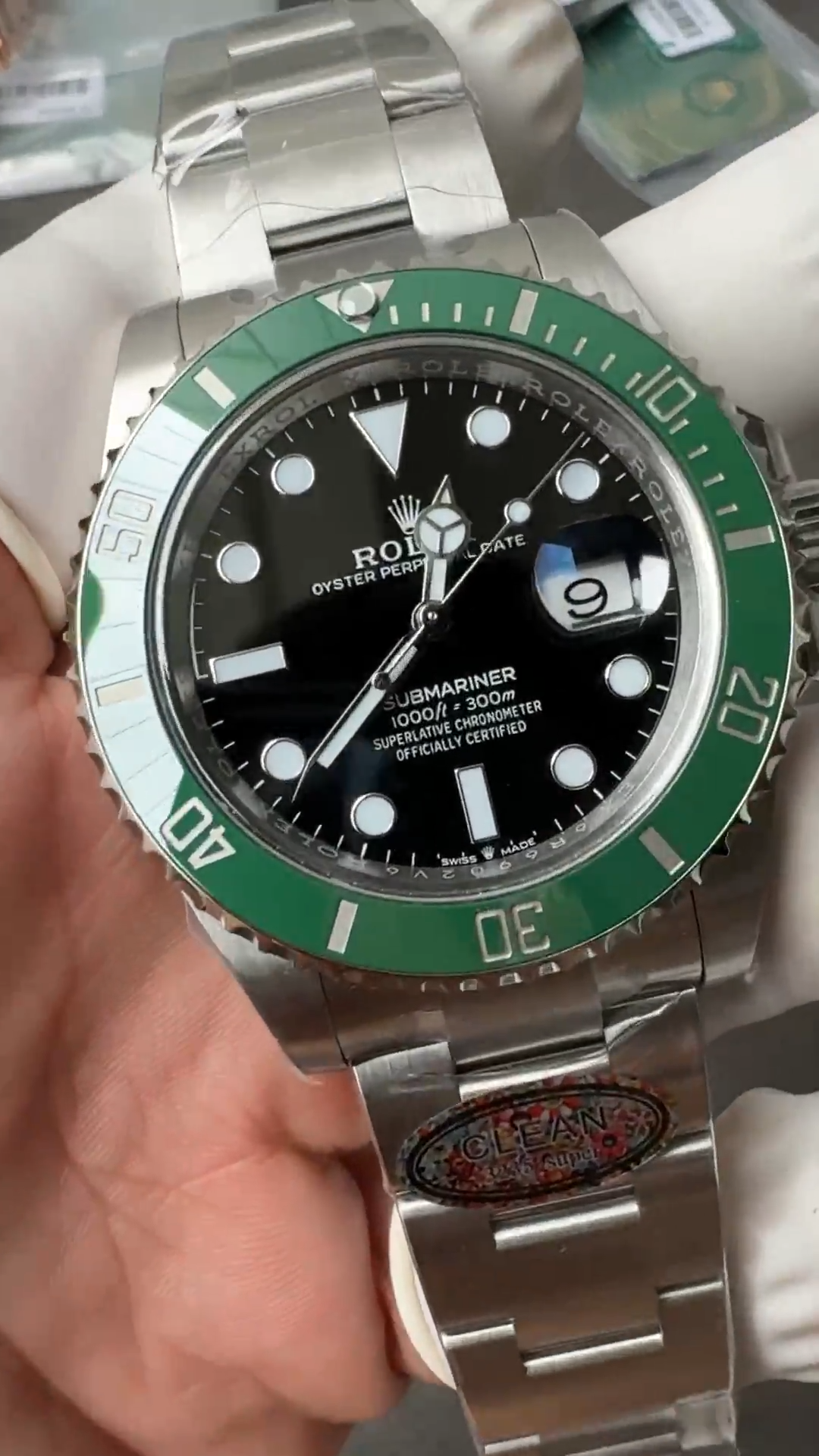 Rolex Submariner Date Ref. 126610LV – Oystersteel, Black Dial with Green Cerachrom Bezel