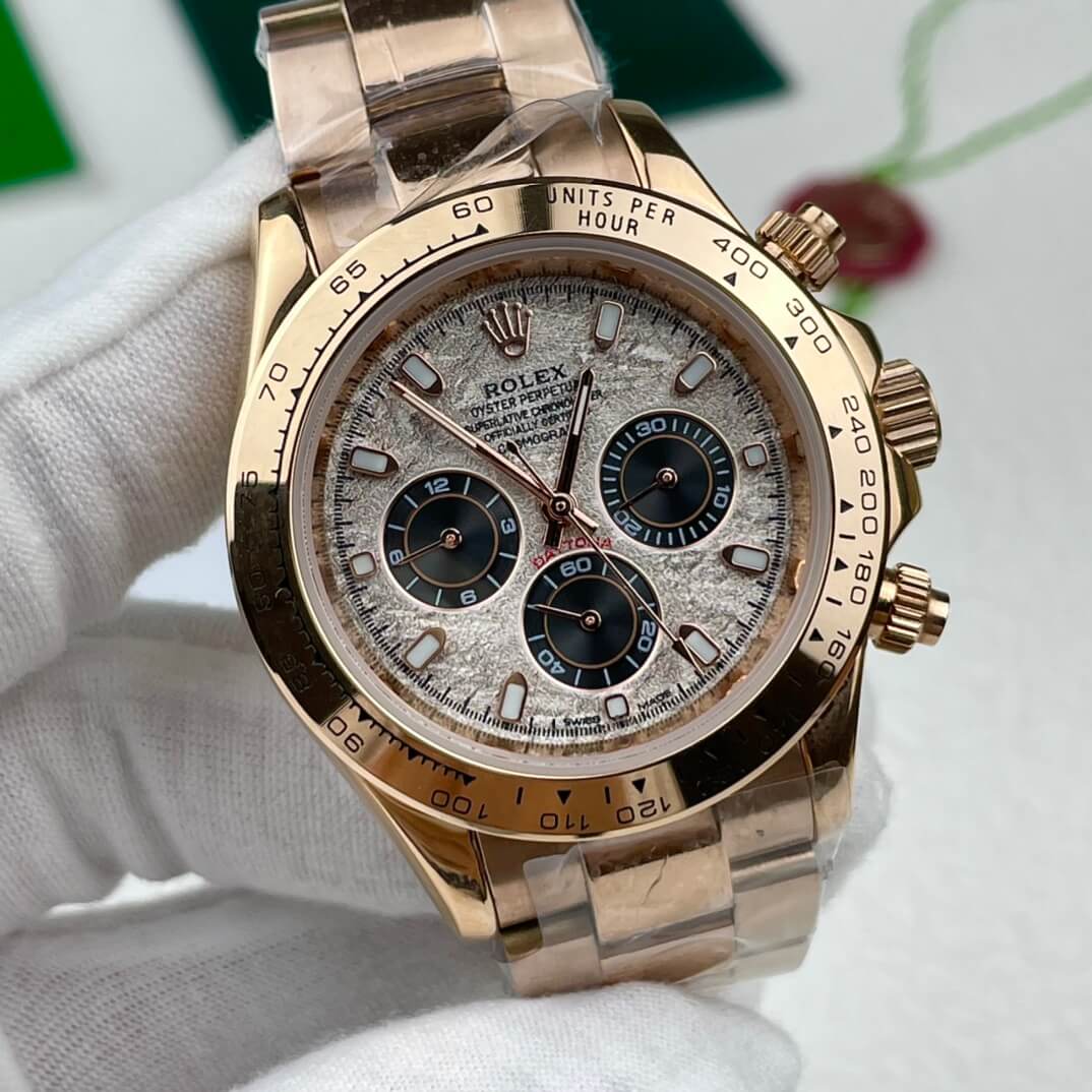 Cosmograph Daytona Everose Gold mit Meteoriten-Zifferblatt