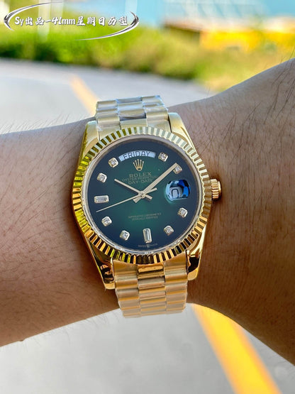 Rolex Day-Date 40mm Yellow Gold "Green Dial"