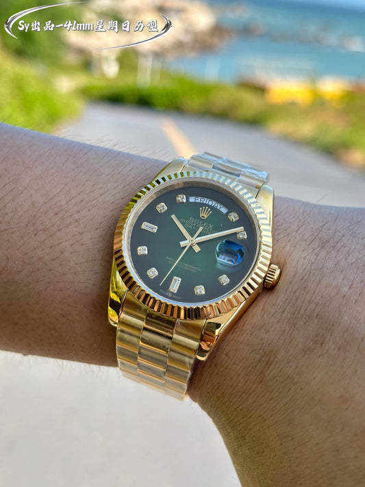 Rolex Day-Date 40mm Yellow Gold "Green Dial"