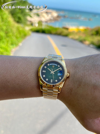 Rolex Day-Date 40mm Yellow Gold "Green Dial"