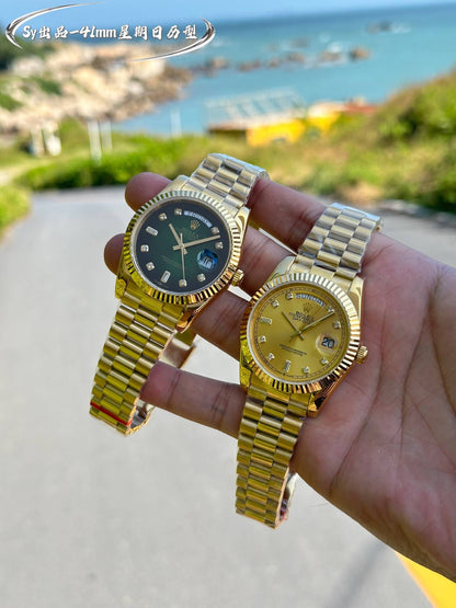 Rolex Day-Date 40mm Yellow Gold "Green Dial"