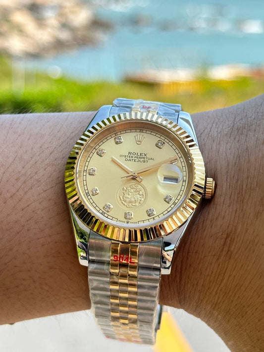 Rolex Oyster Perpetual Datejust Rolesor "Champagne Diamond Dial"