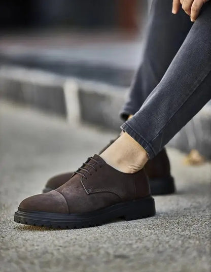 Brown Suede Formal Lace-Ups