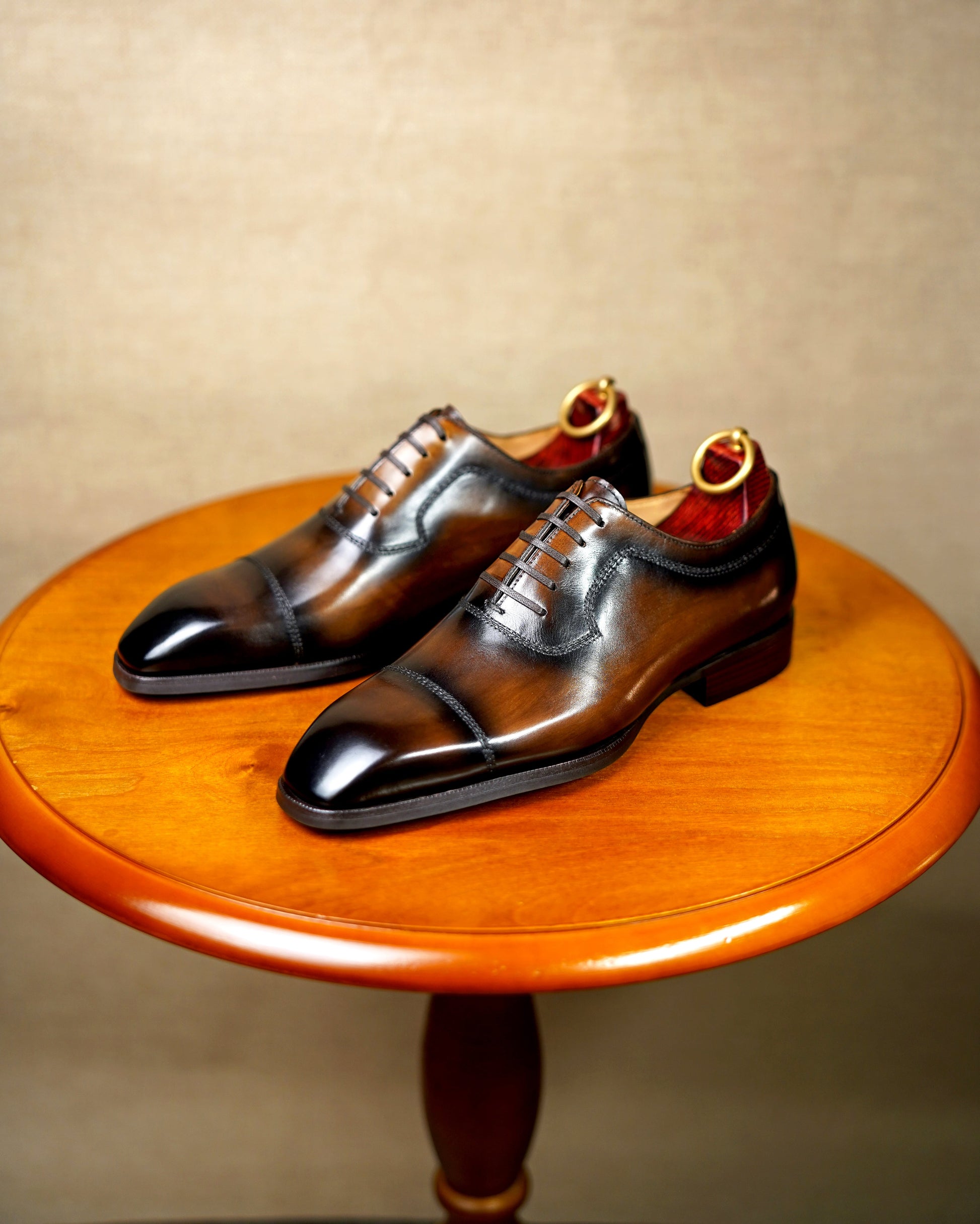coffee brown dress shoes Coffee Brown Premium Toecap Derby leather shoes for men