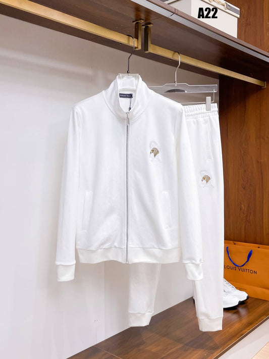 Stefano Ricci Eagle Logo Technical Jersey Tracksuit White