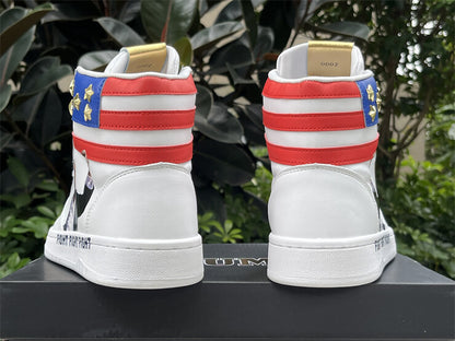 Donald Trump's FIGHT FIGHT FIGHT High Tops White Sneakers