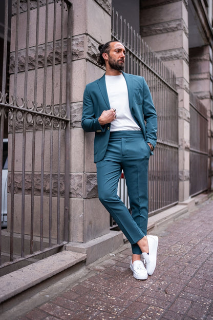 Emerald Slim Fit Wedding-Casual Suit HolloShoe – Hollo Shoe
