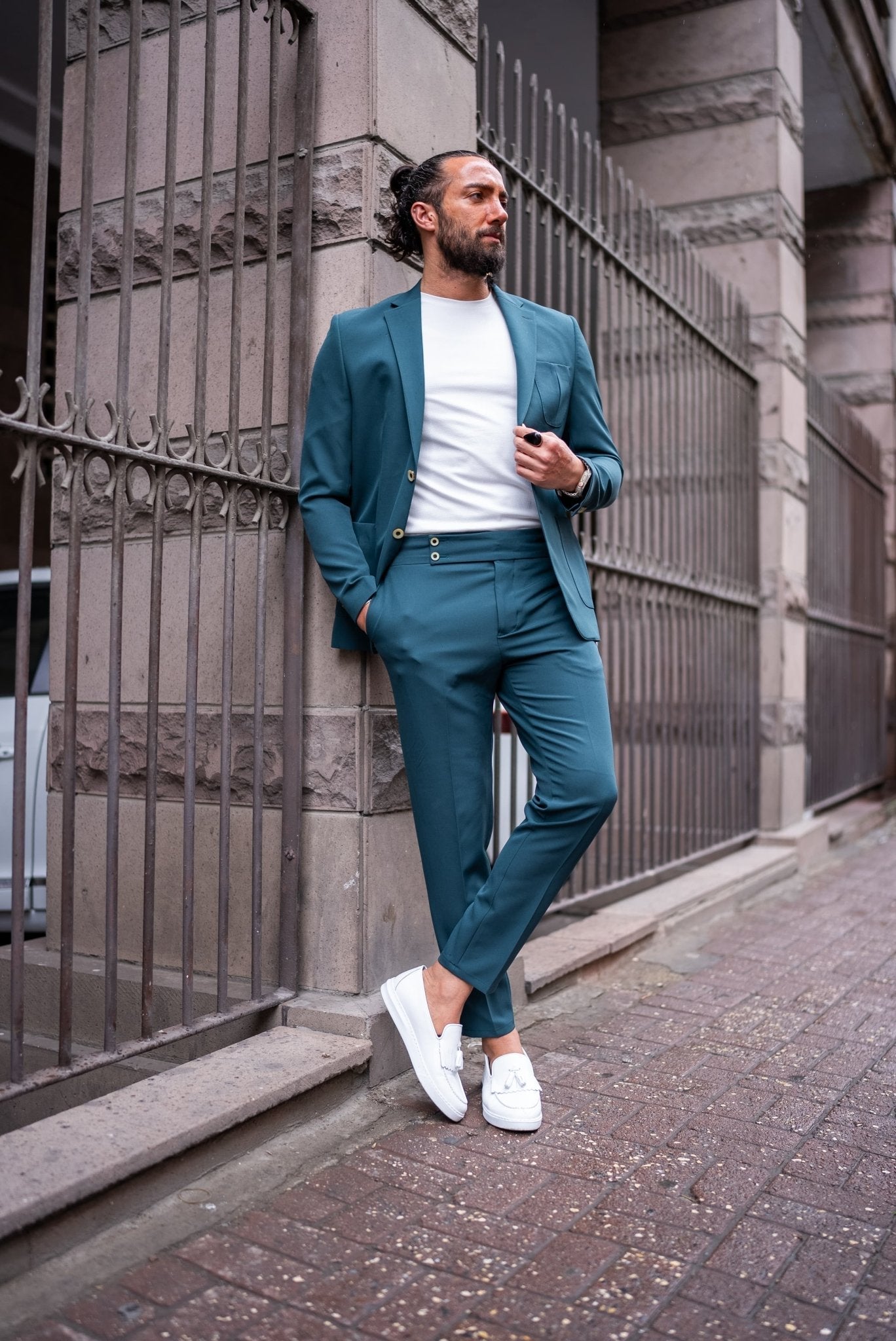 Emerald Slim Fit Wedding-Casual Suit - HolloShoe EU56/US46 Emerald Slim Fit Wedding-Casual Suit - HolloShoe EU56/US46