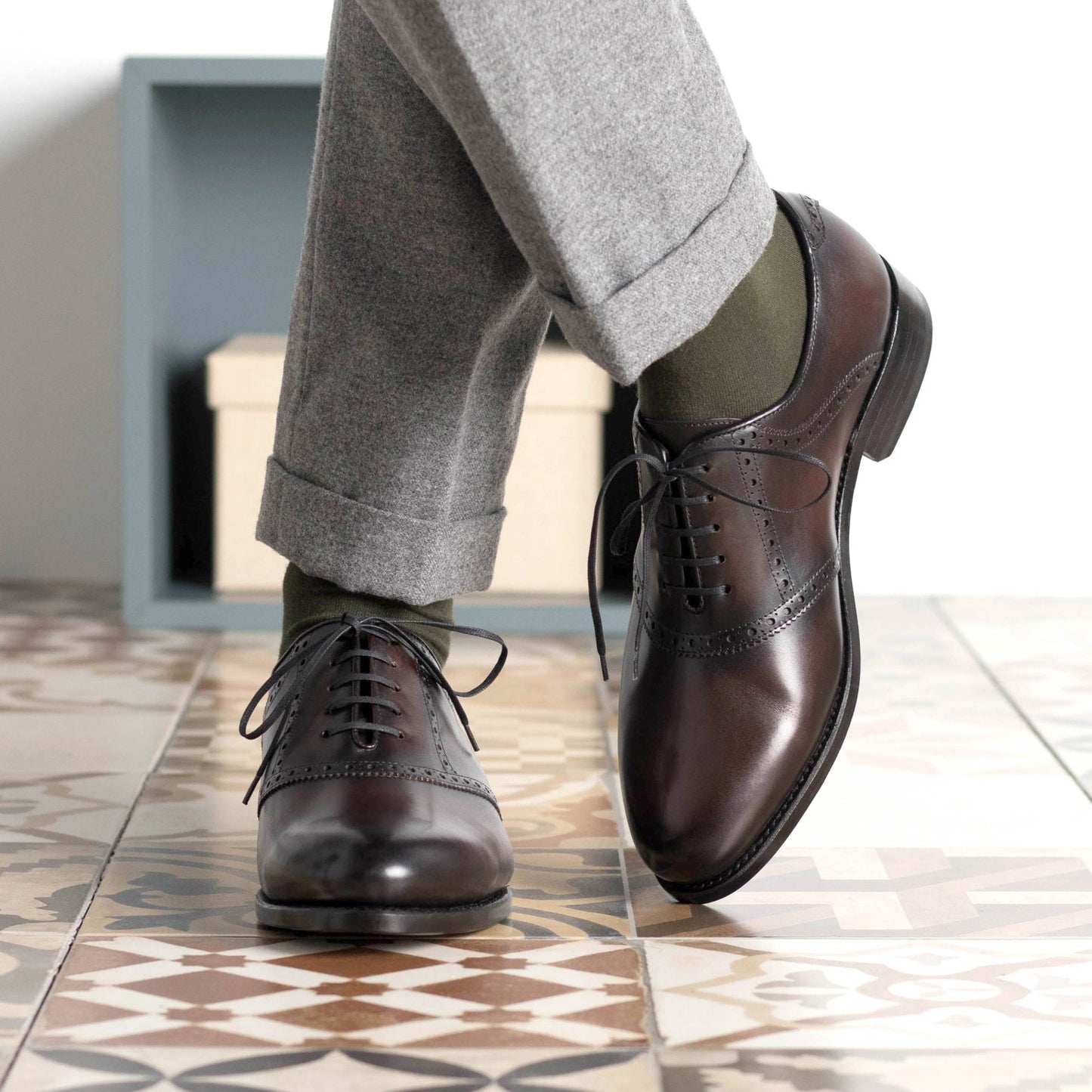 Bespoke Dark Brown Saddle Oxford Shoes | Men's Made-to-Order Dress Shoes 44 / EE -- standard D width fit + 9 mm foot contour Bespoke Dark Brown Saddle Oxford Shoes | Men's Made-to-Order Dress Shoes 44 / EE -- standard D width fit + 9 mm foot contour