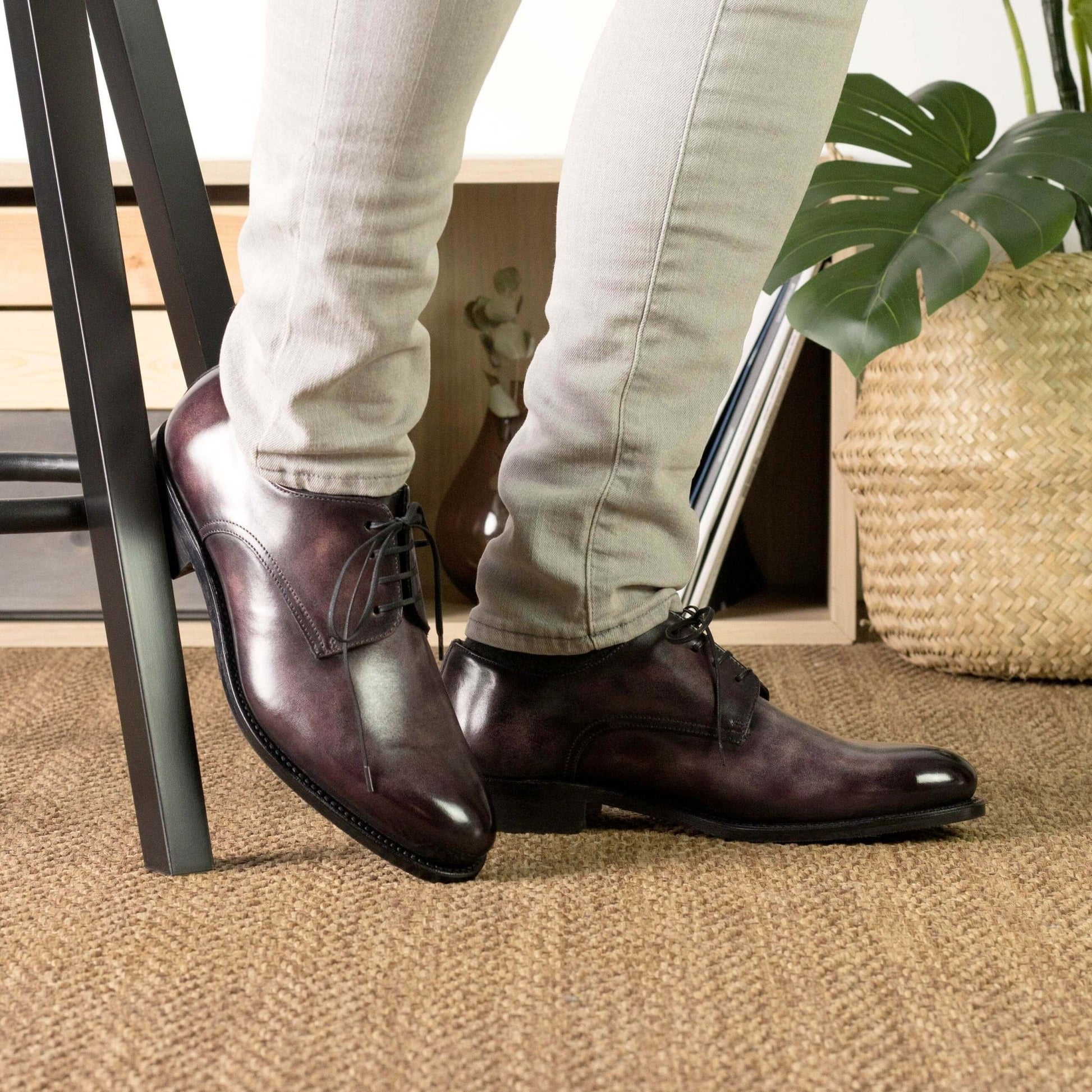 Aubergine patina Derby - Hollo Shoe