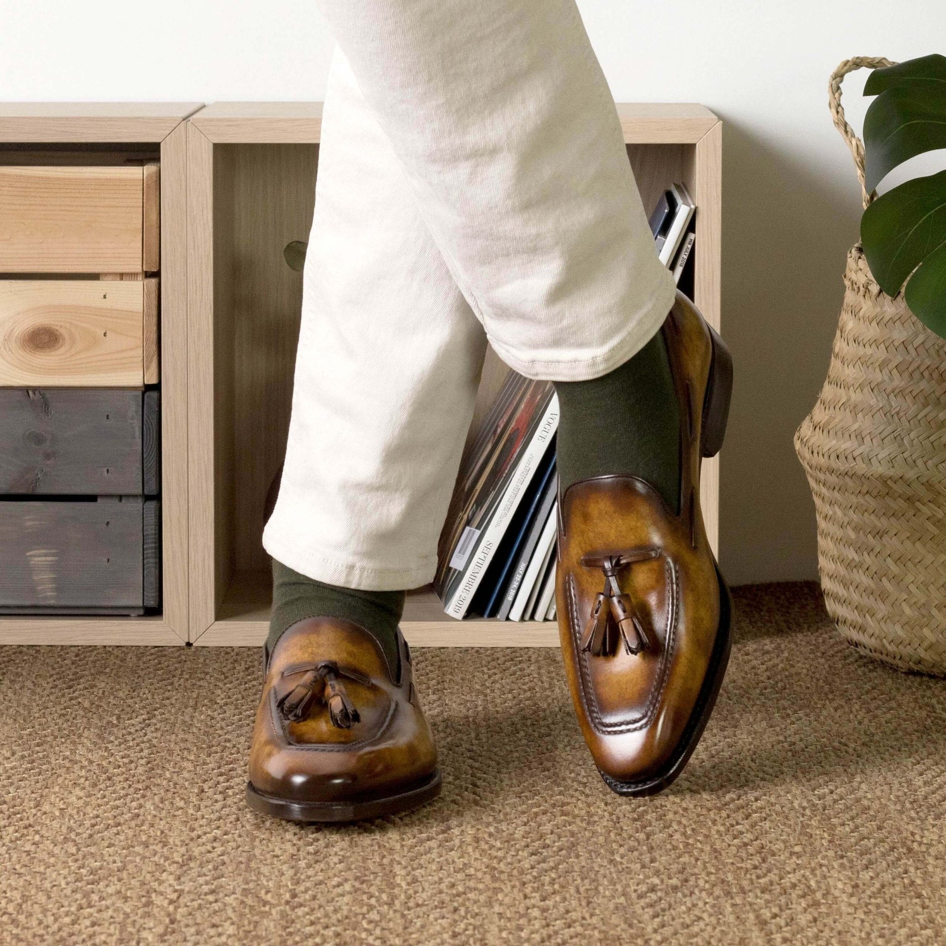 Bespoke Cognac Tassel Loafer - Hollo Shoe