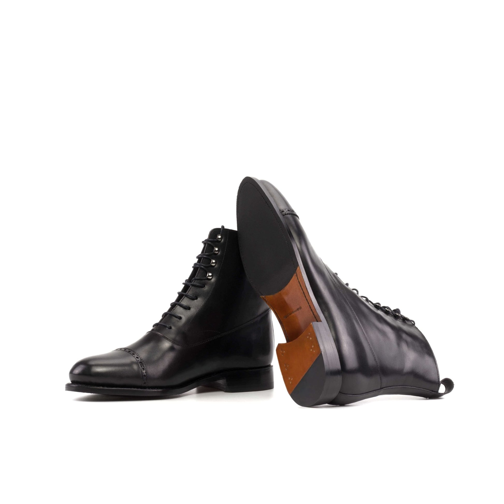 Men's Bespoke Black Balmoral Boots Men's Bespoke Black Balmoral Boots