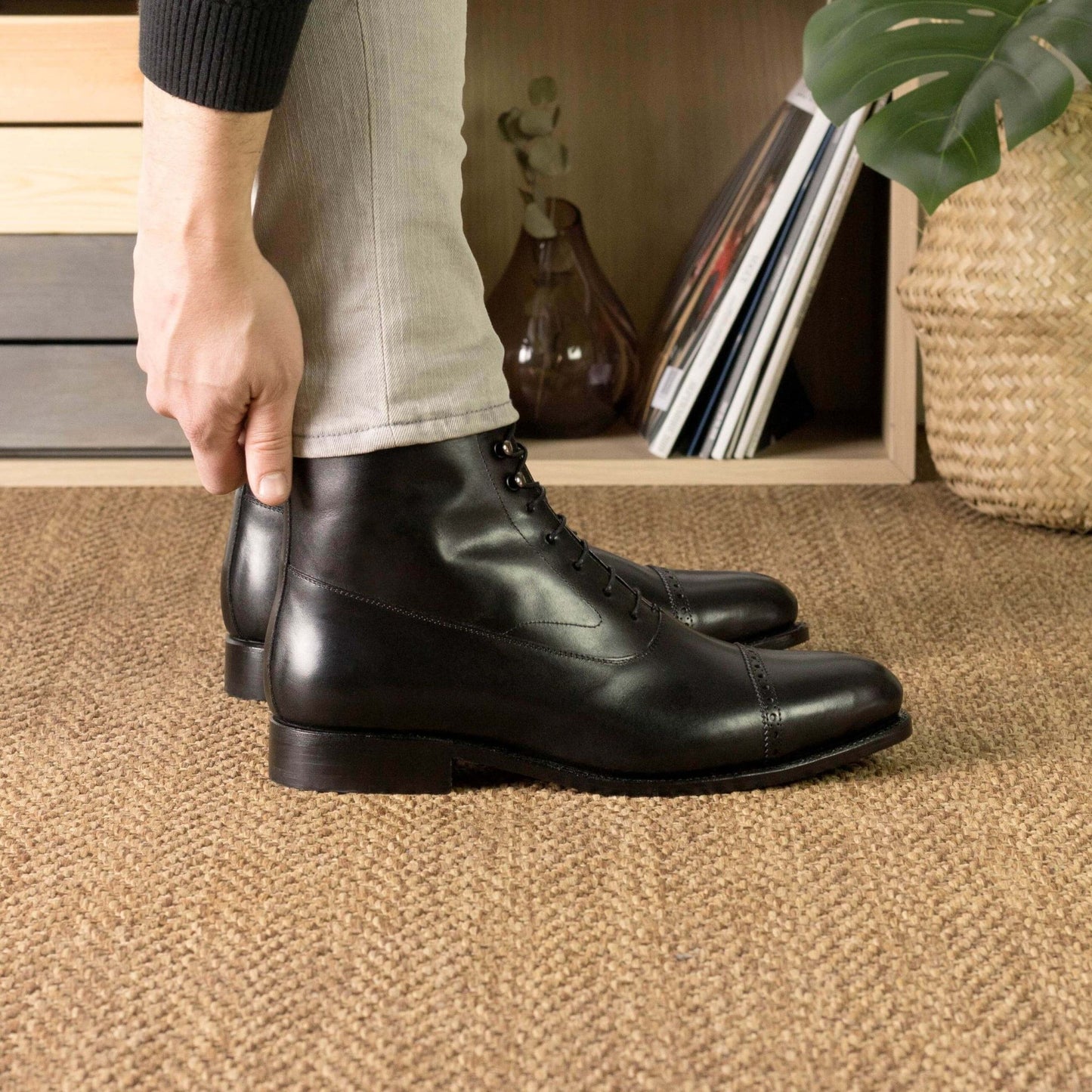 Black Balmoral Boot - Hollo Shoe