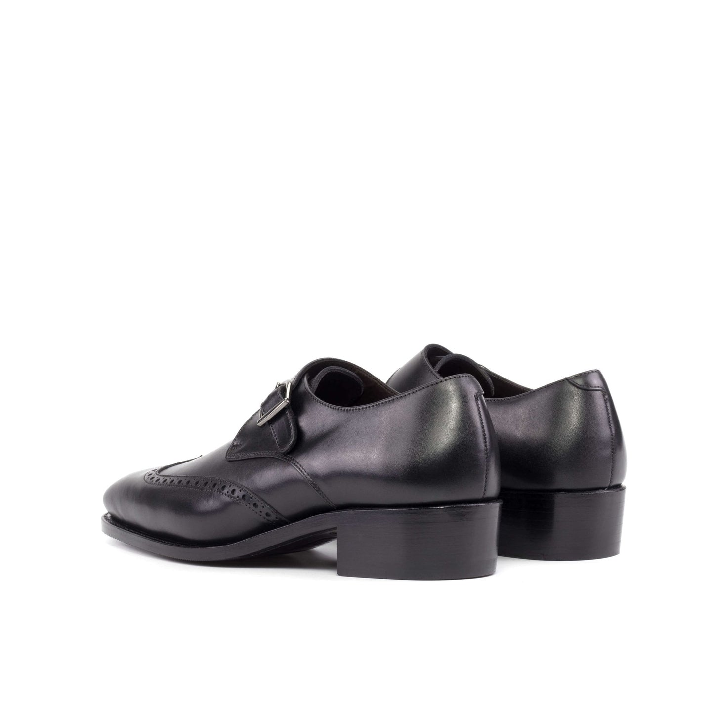 Black Single Monk Strap - Hollo Shoe