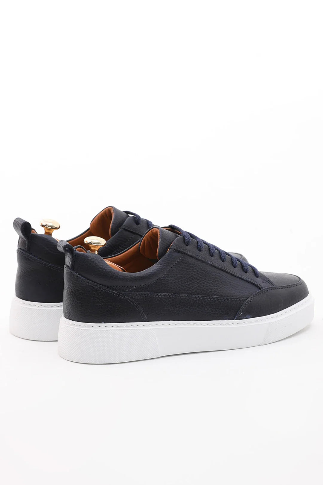  Oceanic Blue Luxe Leather Sneakers with EVA base and genuine floater leather finish.