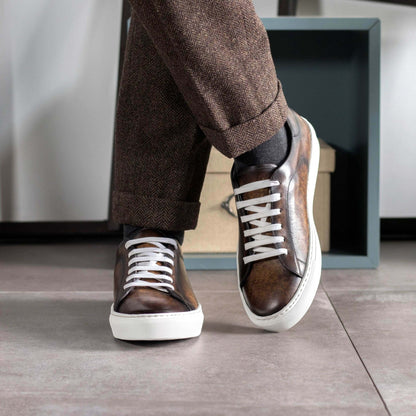 Brown Patina Trainer - Hollo Shoe