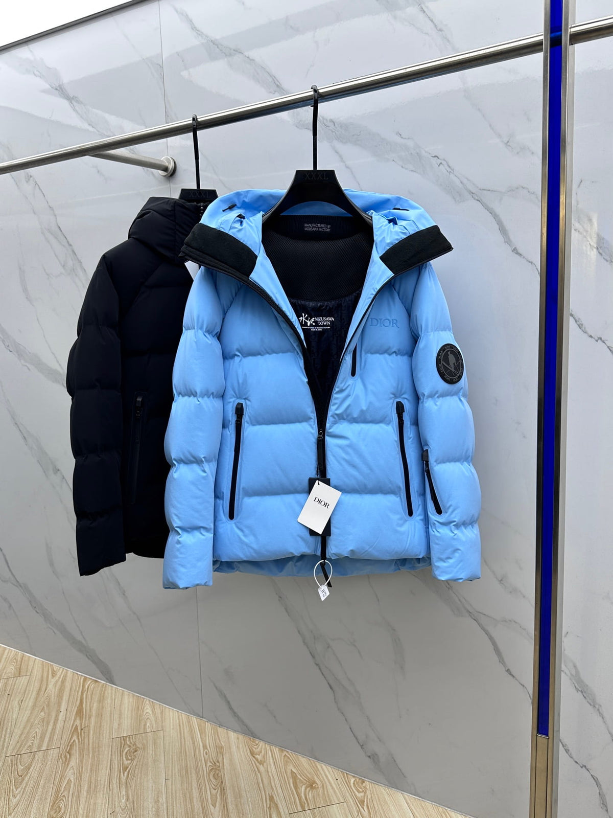 Dior Men's Mizusawa Sky Blue Down Puffer Jacket - Ski Capsule Coat