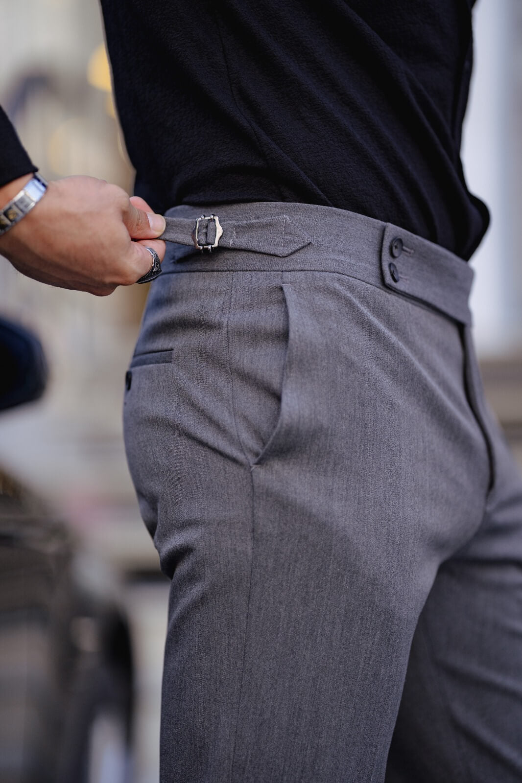 Slate Slim Fit Trousers