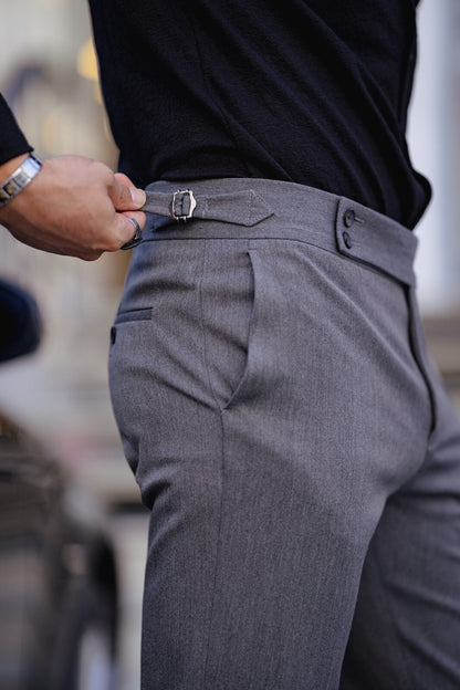 Gled Gray Slim Fit Trousers