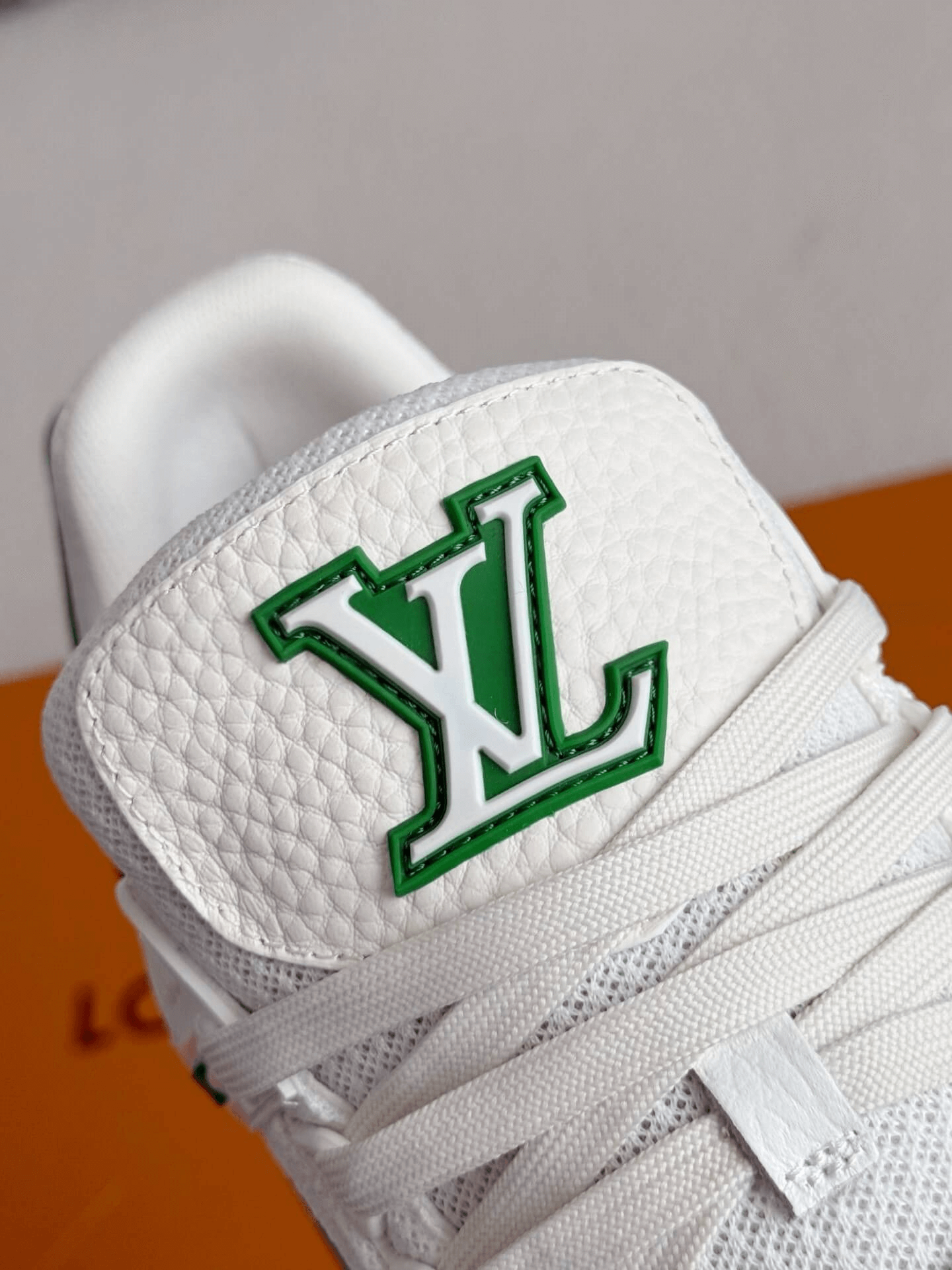 Louis Vuitton Trainer Green White Sneakers