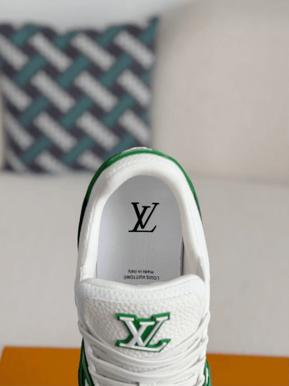 Louis Vuitton Trainer Green White Sneakers