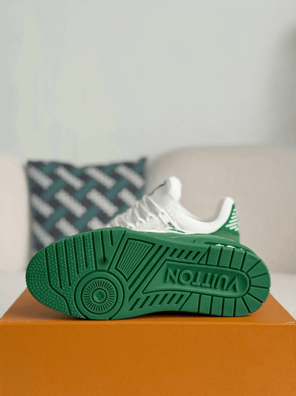 Louis Vuitton Trainer Green White Sneakers