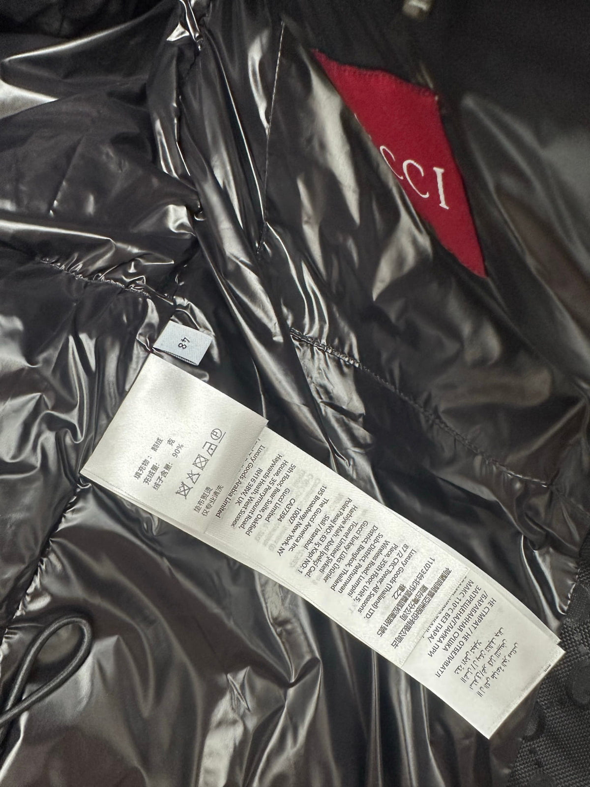 Gucci Black GG Heavy Nylon Canvas Hooded Down Jacket