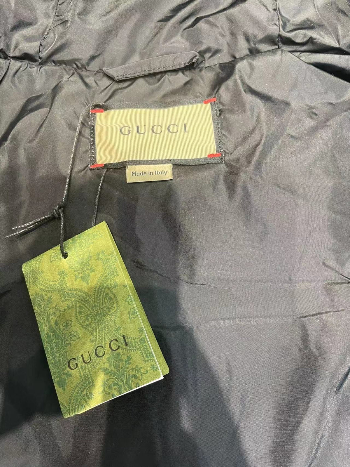 Gucci Men's Black Jumbo GG Canvas Padded Down Gilet Vest