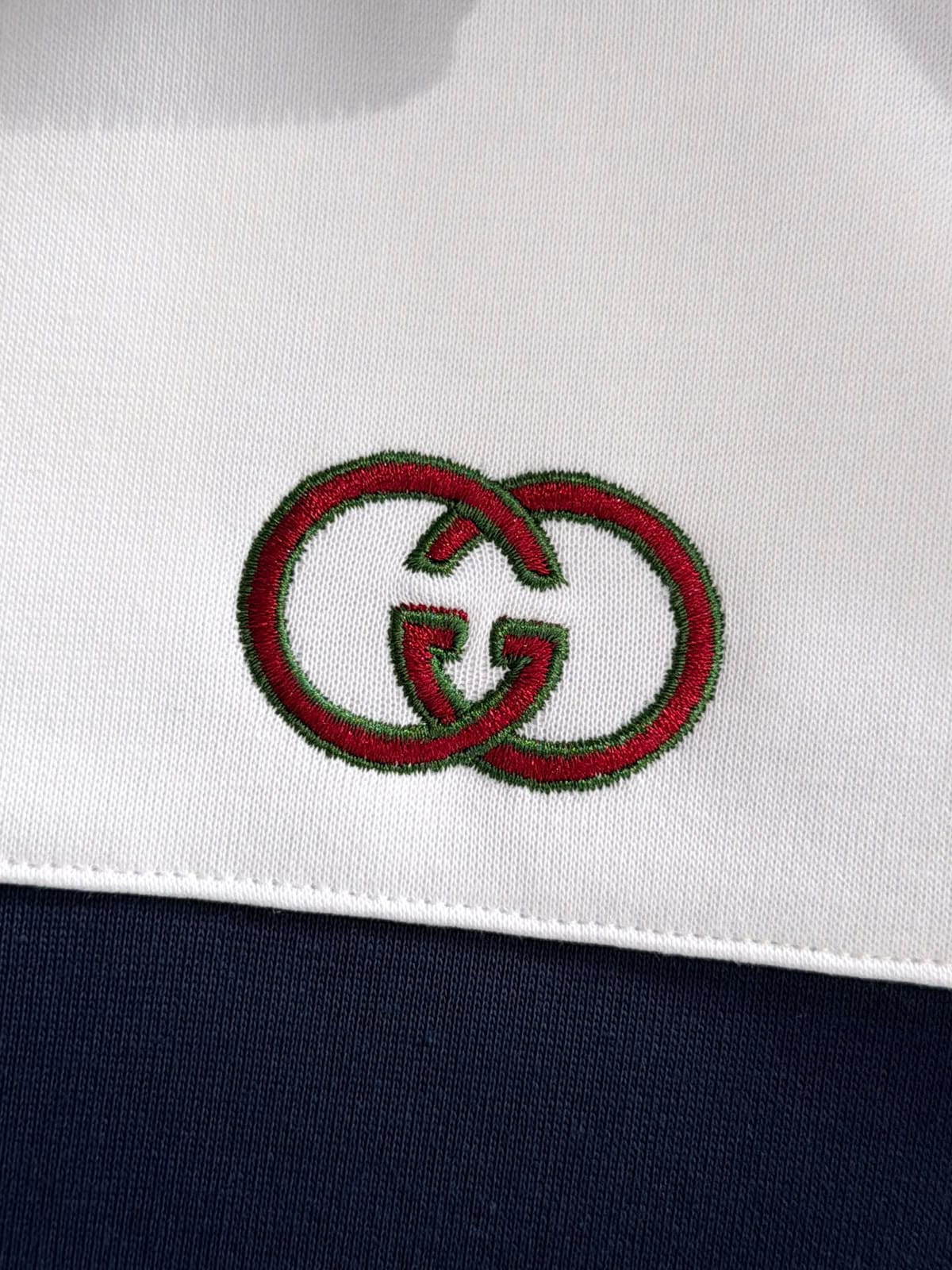 Gucci Navy Blue Technical Jersey Colorblock Track Suit Set - Interlocking G