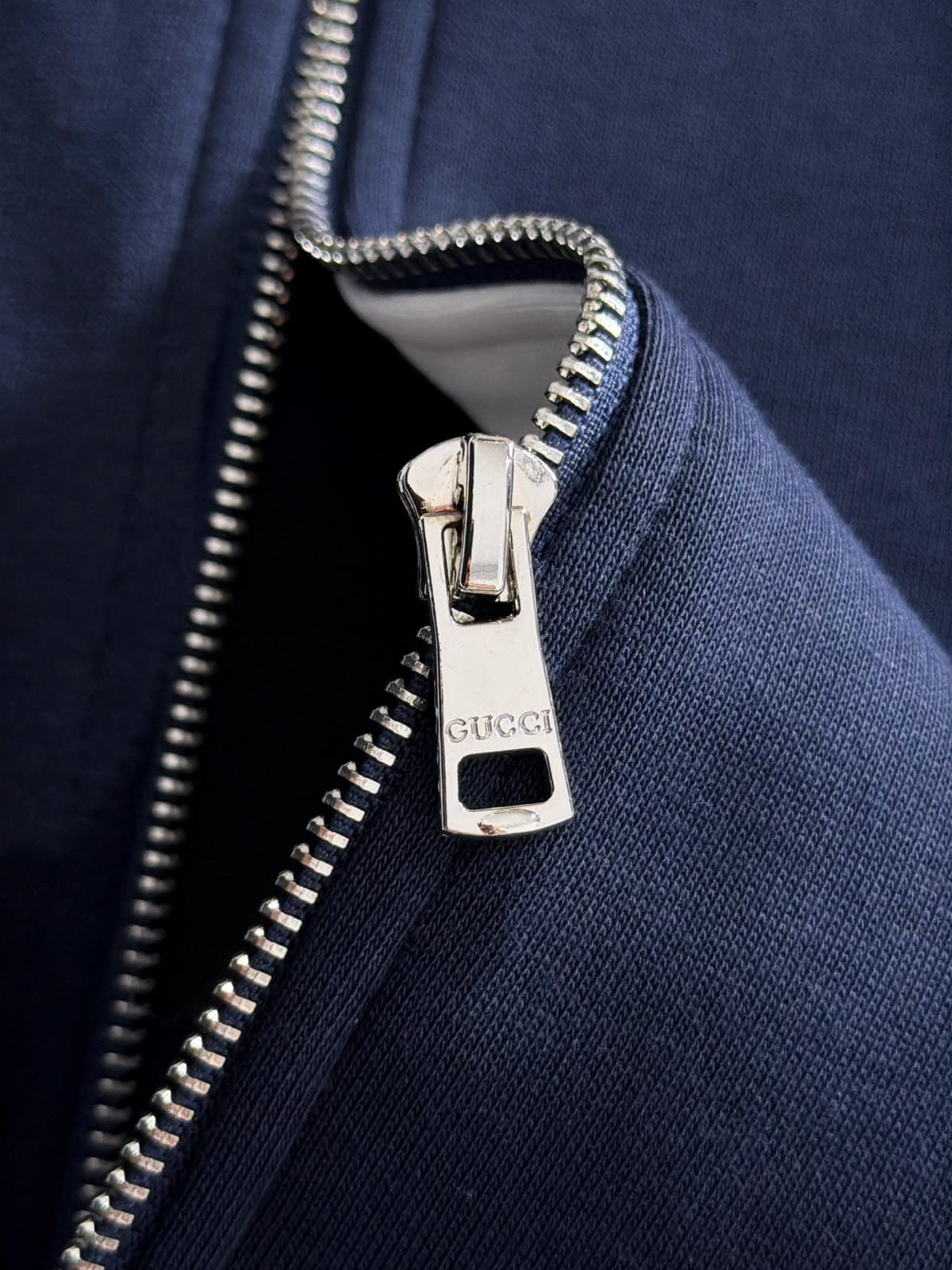 Gucci Navy Blue Technical Jersey Colorblock Track Suit Set - Interlocking G