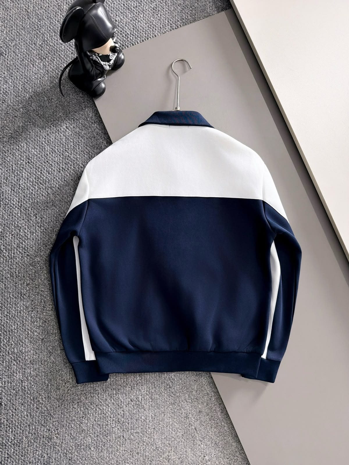 Gucci Navy Blue Technical Jersey Colorblock Track Suit Set - Interlocking G