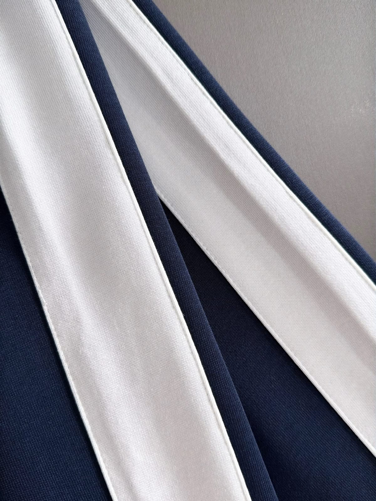 Gucci Navy Blue Technical Jersey Colorblock Track Suit Set - Interlocking G