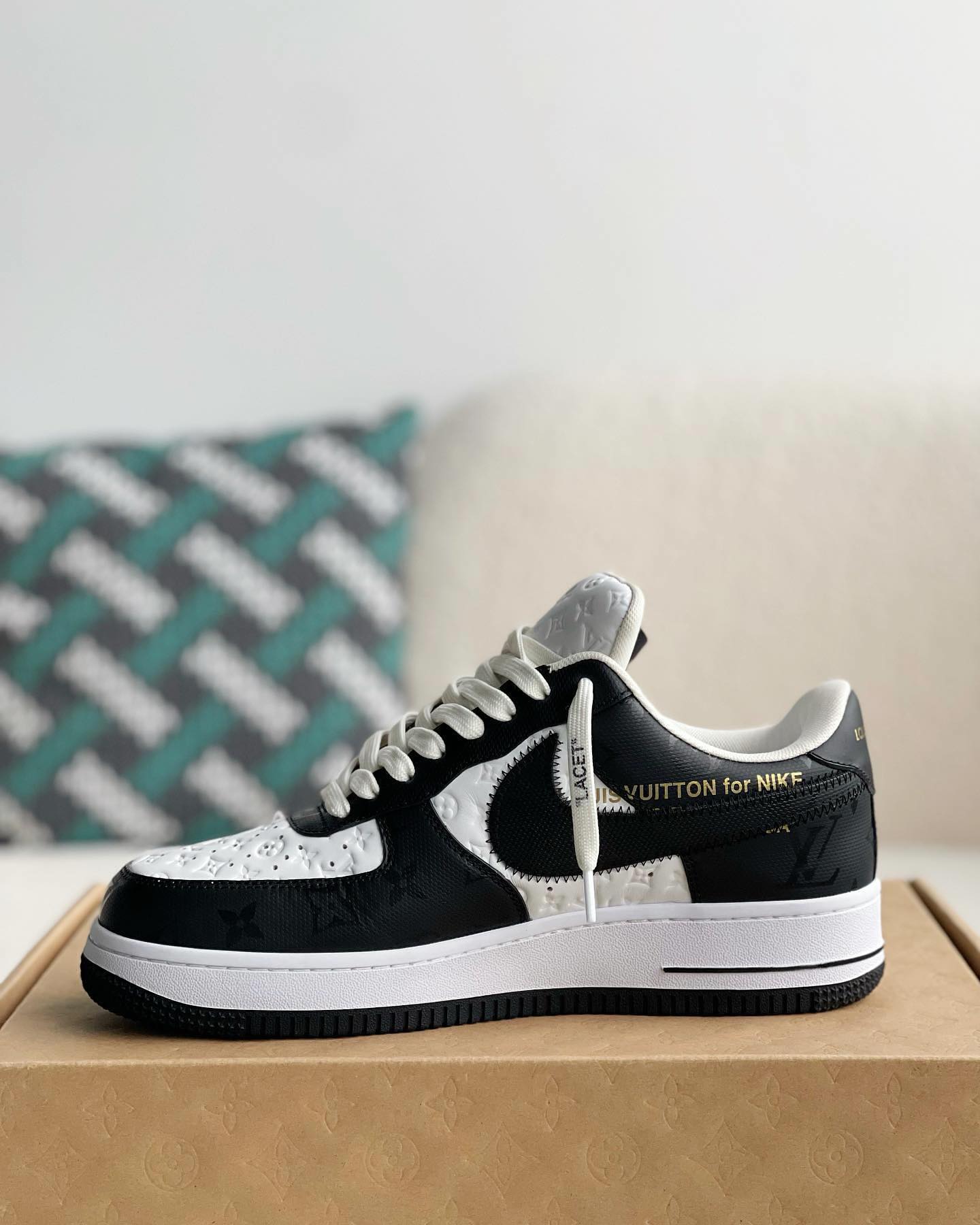 Louis Vuitton X Air Force 1 Low Black White