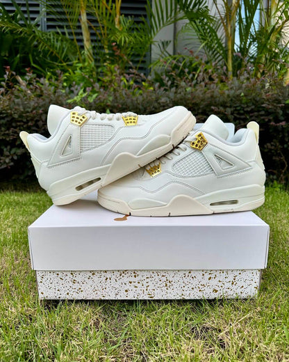 Air Jordan 4 Retro "Sail" Metallic Gold