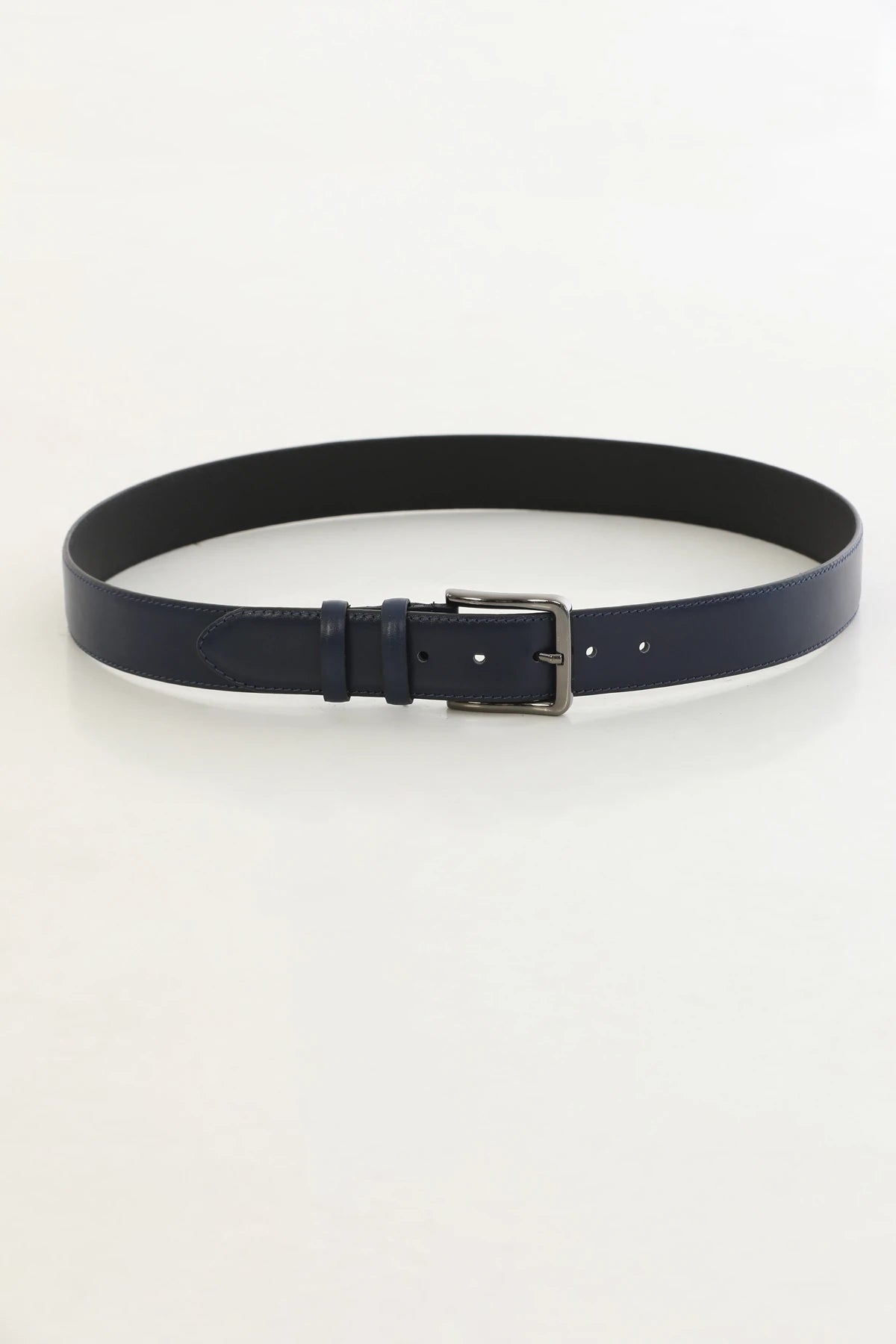 NAVY BLUE LEATHER BELT