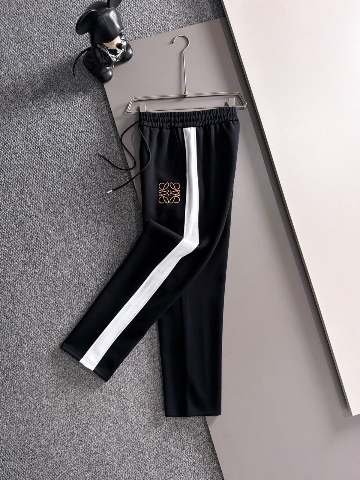 Loewe Black & White Contrast Anagram Embroidered Tracksuit Set
