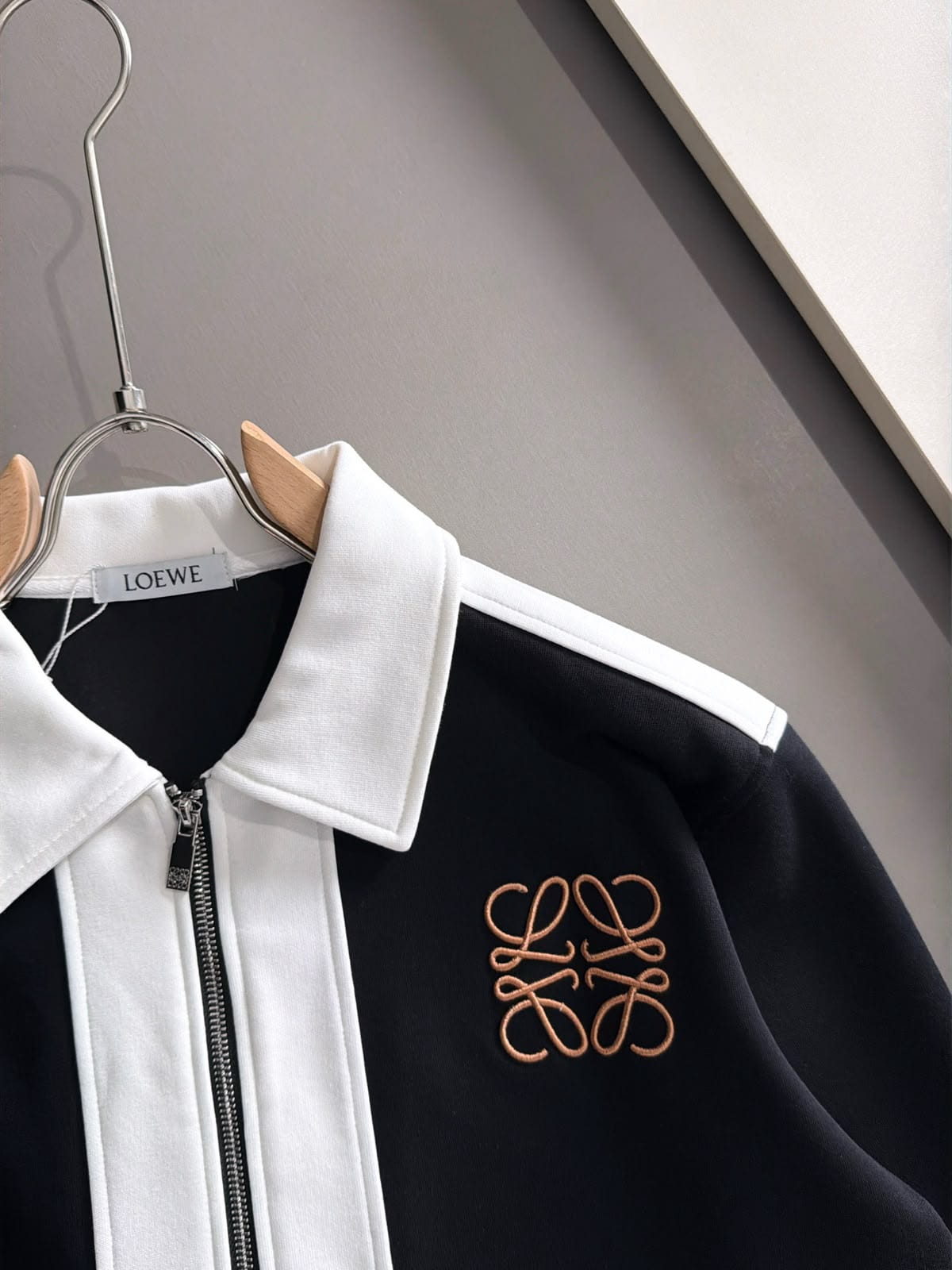Loewe Black & White Contrast Anagram Embroidered Tracksuit Set