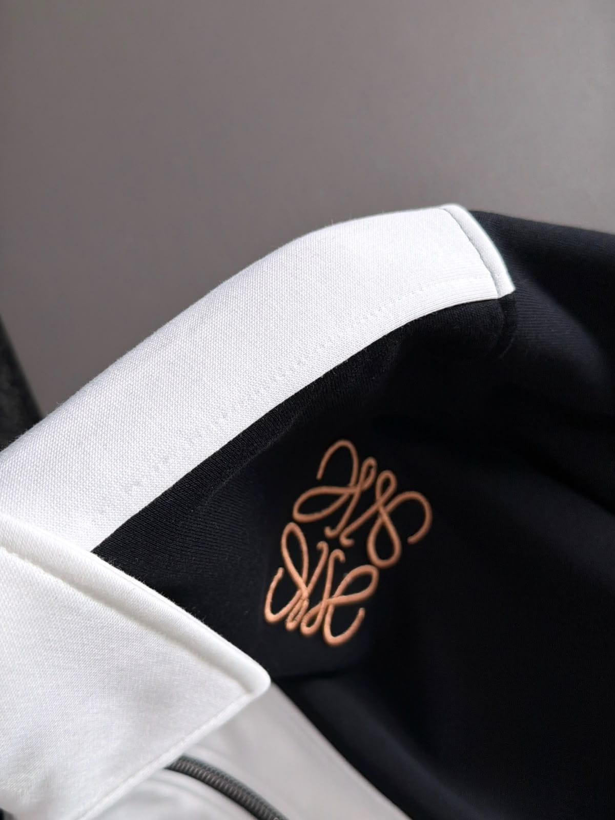 Loewe Black & White Contrast Anagram Embroidered Tracksuit Set