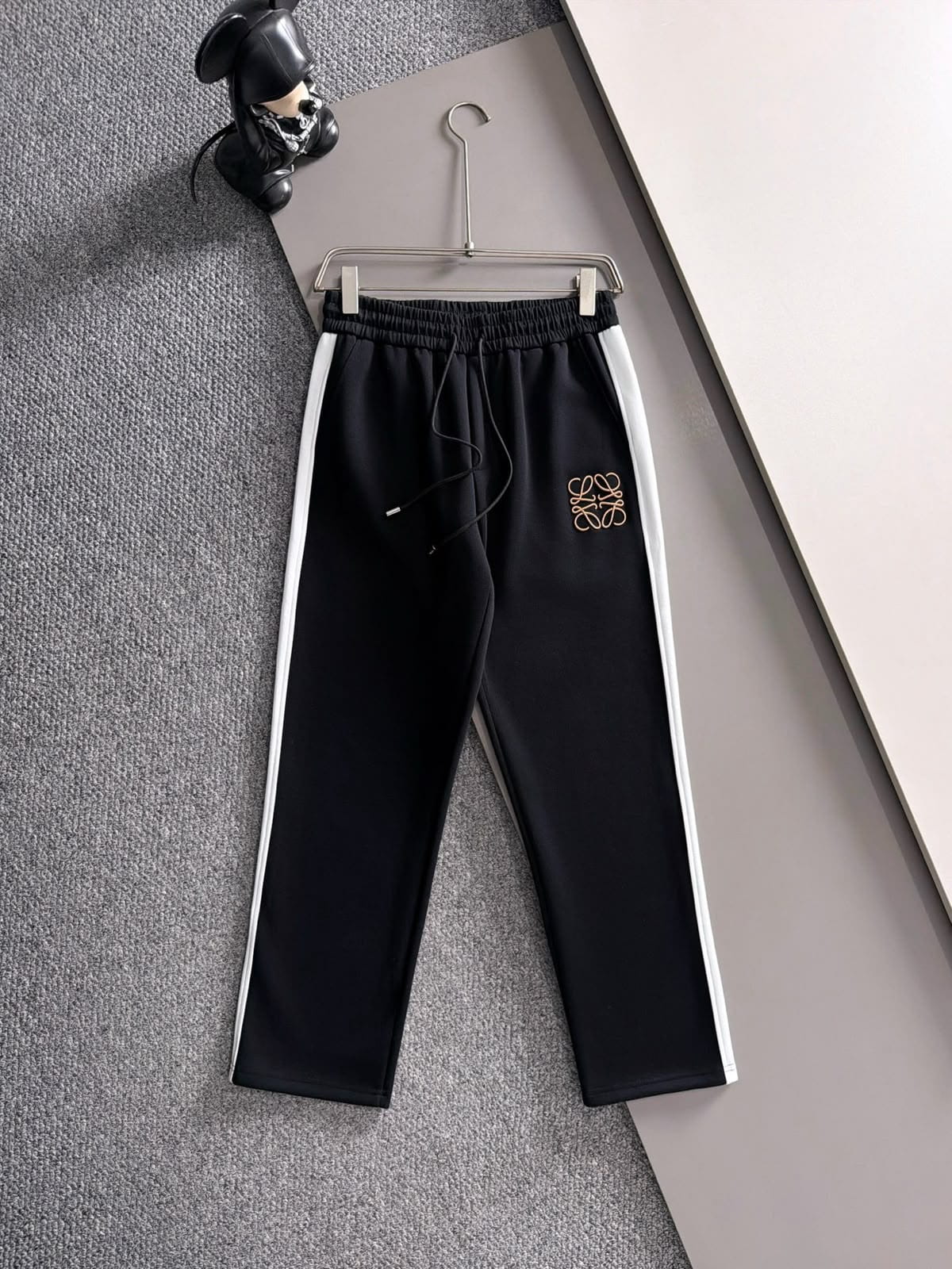 Loewe Black & White Contrast Anagram Embroidered Tracksuit Set