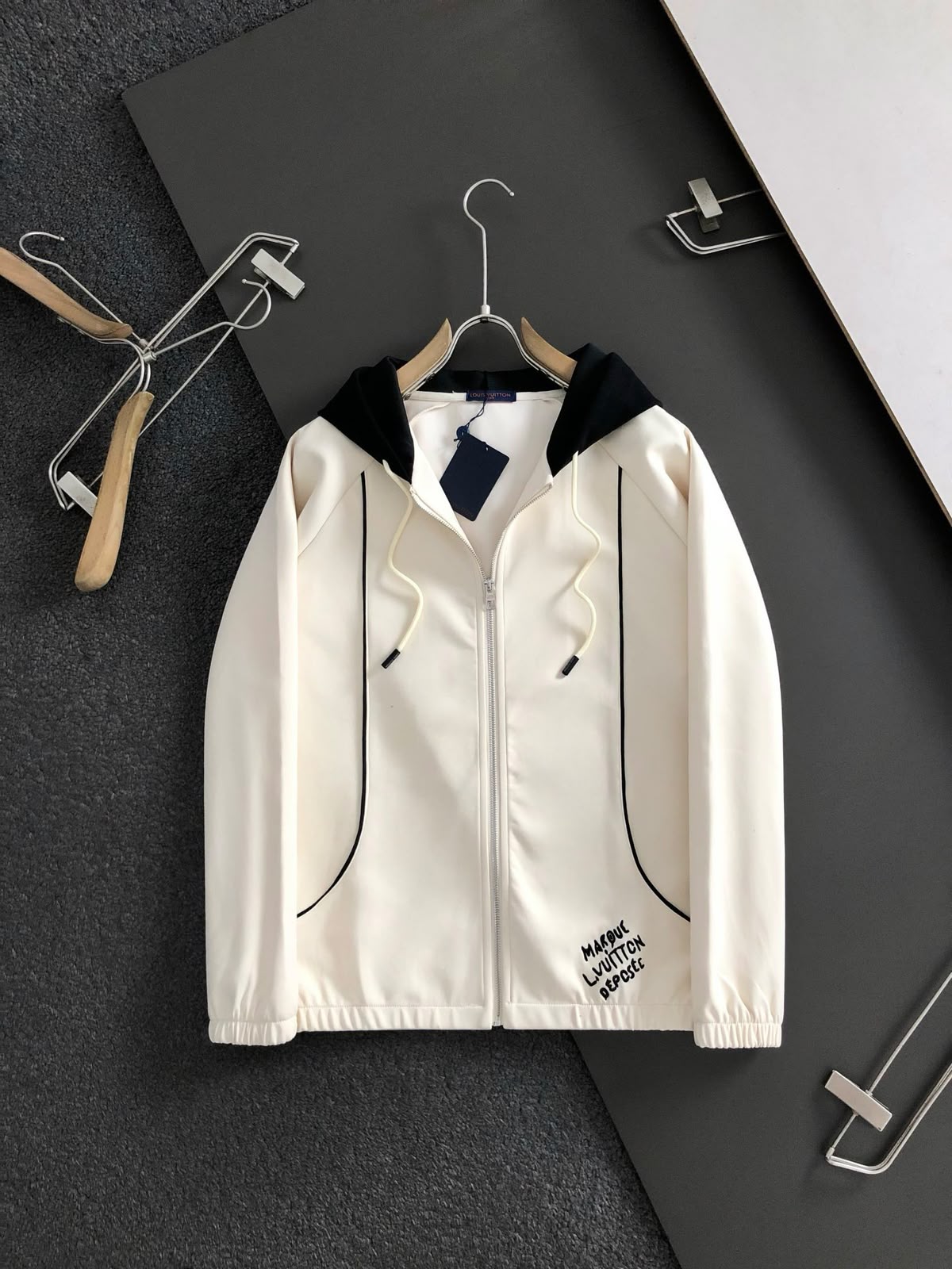 Louis Vuitton LV Marque L.Vuitton Déposée Contrast Hooded Tracksuit Set