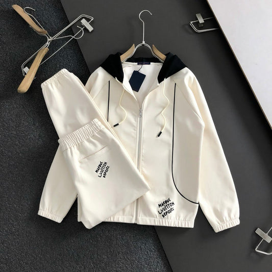 Louis Vuitton LV Marque L.Vuitton Déposée Contrast Hooded Tracksuit Set