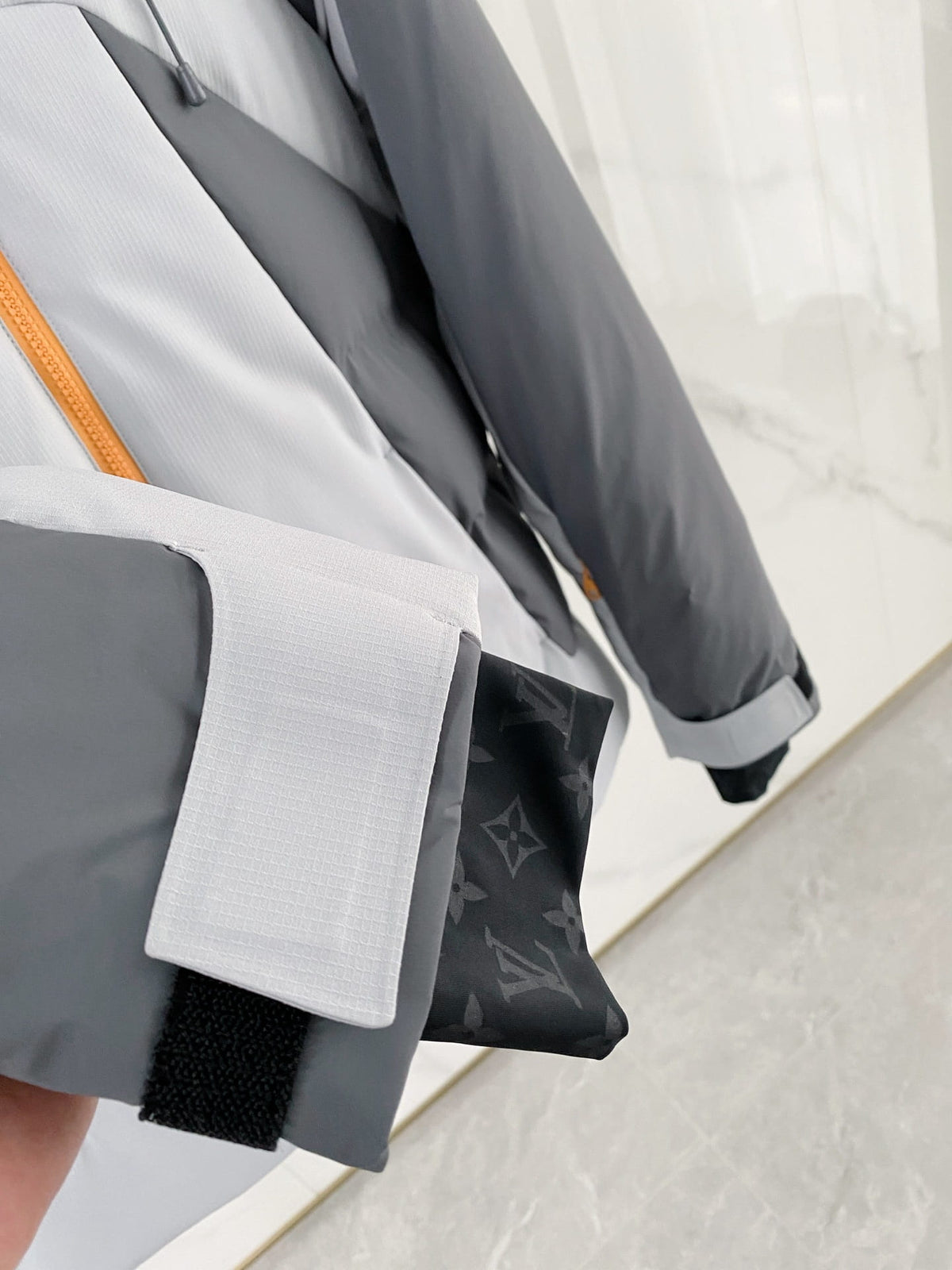 Louis Vuitton LV Ski Technical Down Jacket - Gray & Orange Ski Coat